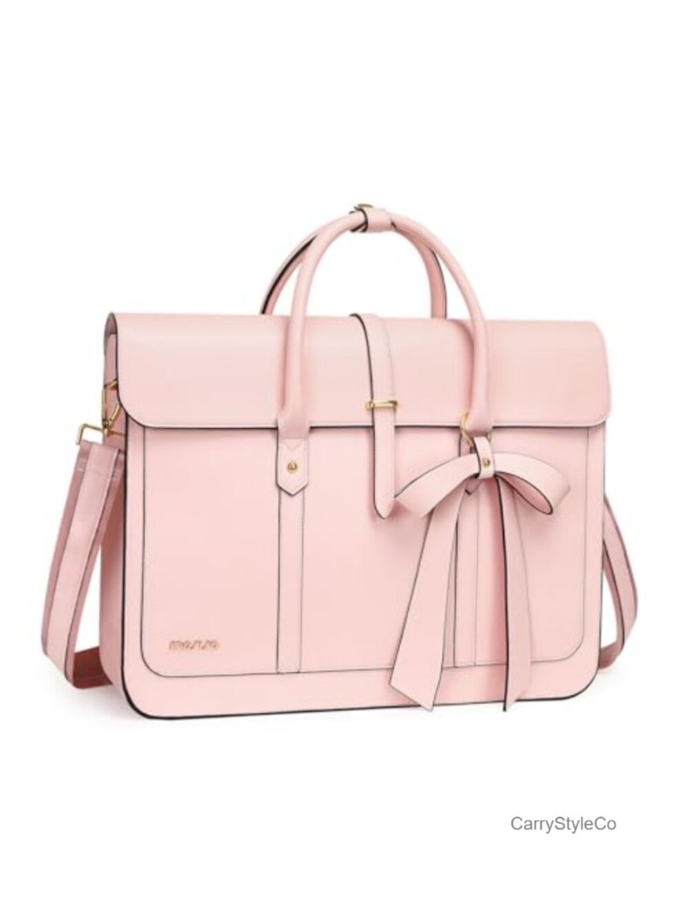MOSISO Laptop Bag for Women 13-14 inch PU Leather Shoulder Bag